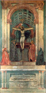 «Св. Троица с Иоанном Богословом». Фреска Мазаччо / www.Masaccio.ru